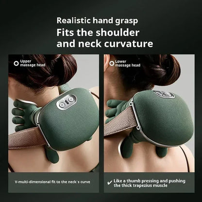 Portable, Bionic Heated Neck and Back Massager