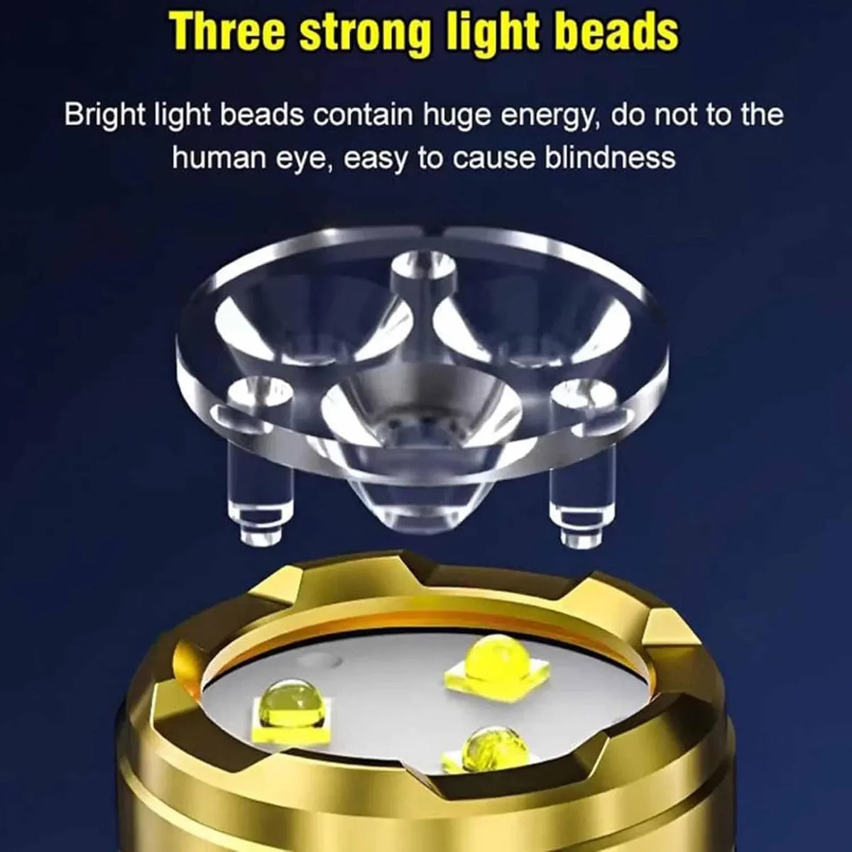 Three-Eyed Monster Mini Flash Super Power Flashlight