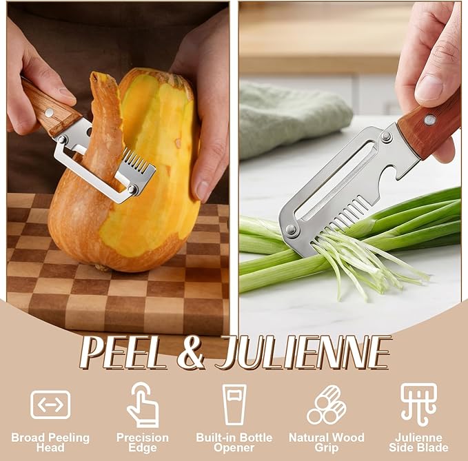 3-in-1 Vegetable Peeler Knife | Stainless Steel Kitchen Tool